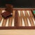 Backgammon en Vinyle Brun Marbré - Image 1